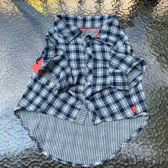 Reddy Dog Reddy Navy White Plaid Woven Dog Shirt Poshmark